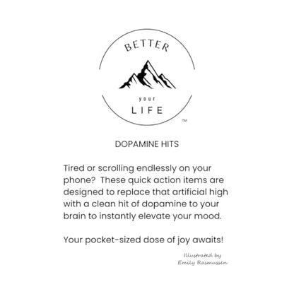 Dopamine Hits Cards - 50 Mood-Boosting Self-Care Prompts for Mental Health & Stress Relief