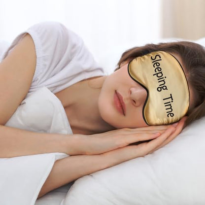 8 Pieces Funny Sleep Mask Silk Eye Mask with Adjustable Strap Soft Cute Blackout Blindfold Eye Cover for Women Men Full Night's Sleep, Travel, Nap, Meditation(Fresh Colors) - color: Fresh Colors
