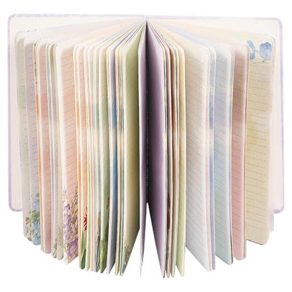 SIIXU Artistic Flower Dream Journal - Thick Hardcover Spiral Notebook with 160 Unique Pages, A5 Lined Notebooks for Poetry Drafting, Memo Keeping & Creative Junk Journaling, Pink - color: Pink