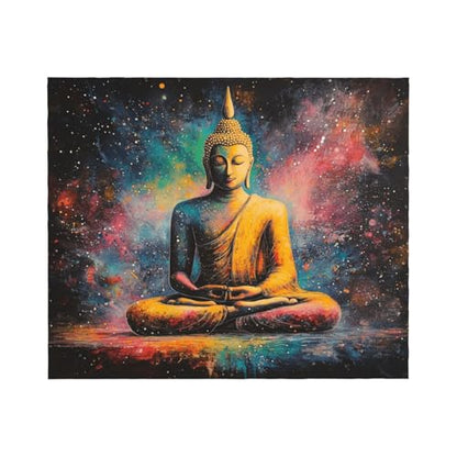 Meditating Monk Portrait Blanket,Double-Sided Fleece With Zen Artwork,Hypoallergenic & Lightweight,Perfect For Yoga Practitioners,Spiritual Gift,Suitable For Beds,Sofas And Offices 50X60 Inch
