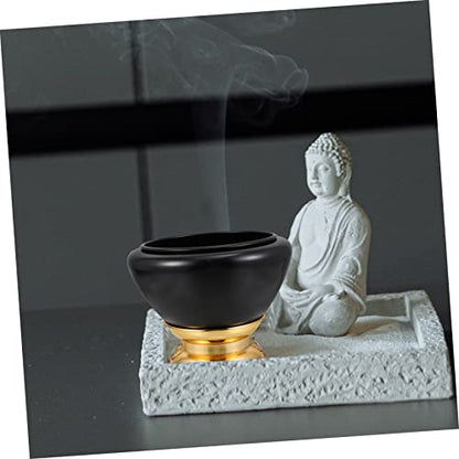 1pc Tibetan Singing Bowl Meditation Bowl for and Mindfulness Unique Black Copper Sound Wear-resistant Design for Home Decor and Relaxation