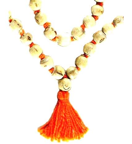 TULSI HOLY BASIL JAPA MALA 108 BEADS PRAYER NECKLACE. BLESSED & ENERGIZED 108 HINDU TIBETAN BUDDHIST PRAYER KARMA BEADS SUBHA ROSARY MALA