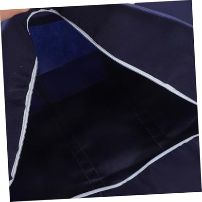 KOMBIUDA Folding Large Storage Bag Versatile Comforter Container for Clothes Quilts Sundries Space Saving Non Woven for Travel Moving Gym Use Navy Blue