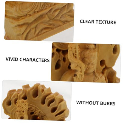 Ciieeo Acalanatha Statue Hand Carved Wood Sculpture for Home and Garden Decoration for Living Room Meditation Space and Studio Promotes