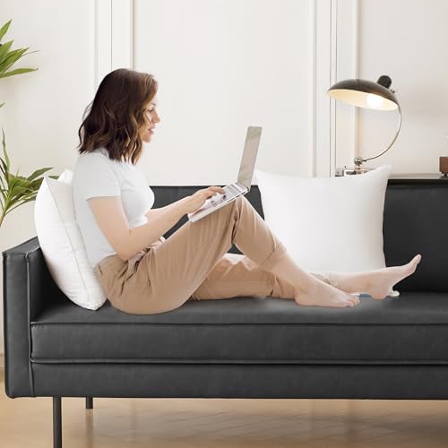 Oubonun 20"x20" Pillow Inserts (Set of 4) - 100% Cotton Cover, Square Throw Pillow Inserts for Couch, Sofa, Bed - Decorative 20 Inch White Pillow Inserts - style: 20x20 Inch (Pack of 4)