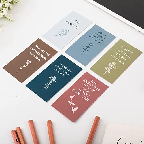 100 Affirmation Cards for Women and Men With 150+ Thought-Provoking Questions, Unique Affirmation cards for stress Relief, Meditation and Self Care Gift For Women and Men. - color: 100Earth