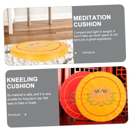 MAGICLULU 2pcs Round Meditation Cushions Lightweight Seating Mat for Prayer Worship Versatile Kneeling Pad for Buddhist Practices Compact Design for Comfort