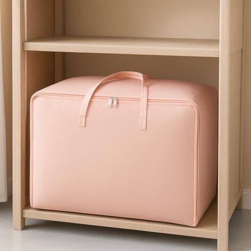 XL Large Capacity Non-Woven Fabric Storage Bag - New Packing Bag for Clothes and Quilts,Pink - color: Pink