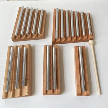 Solo Tone Chime Bar with Mallet for Meditation, Yoga, Classroom Management, Sound Therapy, Stress Relief, Chakra Healing (Tone 2)