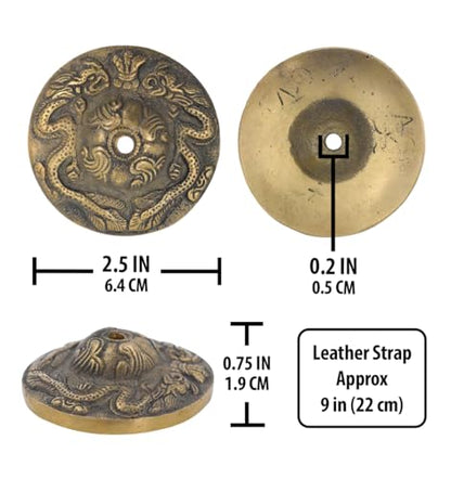 Mudra Crafts Tibetan Tingsha Bells Yoga Chimes – Dragon Tibetan Finger Cymbals Meditation Bells for Mindfulness, Prayer, and Sound Healing - color: Dragon, size: 2.5 Inches