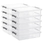 Citylife 10 PCS Plastic Storage Bins with Latching Lids Portable Project Case Clear File Box Stackable Storage Containers for Organizing A4 Paper, Photo, Document, Scrapbook - size: 5QT, style: 10 PCS