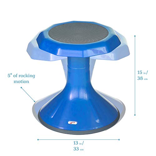 ECR4Kids ACE Active Core Engagement Wobble Stool, 15-Inch Seat Height, Flexible Seating, Blue - color: Blue