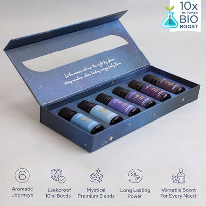 Starry Spell Fragrance Oil Set – 6 Magical & Calming Aromatherapy Blends for Stress Relief, Relaxation & Emotional Wellness | Mystical Fragrance Oils for Diffusers, Massage & Meditation