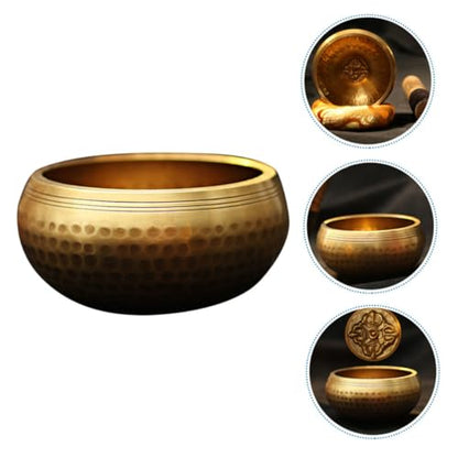 Beaupretty Tibetan Singing Bowl Set Meditation Sound Bowl with Striker and Cushion for Healing Yoga Mindfulness Relaxation Spiritual Gifts for Meditation Lovers