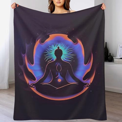Meditation Zen Abstract Throw Blankets,Blanket Super Soft Cozy Warm Bed Blanket Couch Decorative Throw Blankets for Living Room Bedroom Dorm