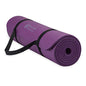 Gaiam Essentials 2/5" Thick (10mm) Yoga & Pilates, Fitness & Exercise Mat with Easy-Cinch Carrier Strap Cusion Support For Fitness and Gym Workouts - color: Purple