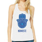 Namaste Print Women's Racerback Tank - Yoga Lover Gift Ideas - Meditation Inspired Present - color: White, size: Large