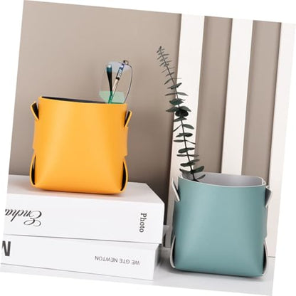 Zerodeko 2pcs Multi-purpose Pu Storage Boxes for Keys Makeup and Sundries Elegant Desktop Organizers for Living Room Bedroom and Bathroom Use