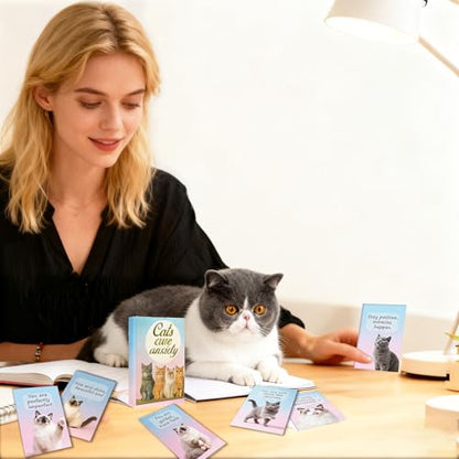 Cat Affirmation Cards – 55 Positive Cards for Anxiety Relief & Self Care, Cute Cat Gifts for Women, Men & Teens, Gift for Cat Lovers - color: Cats Affirmations