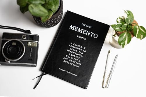 The Daily Memento Journal - 90 Day Guided Gratitude & Reflection Journal for Self Care, Mindfulness, Habit Tracking, and Personal Growth for Men & Women - THE SERENDIPITY WAY (Black) - color: Black
