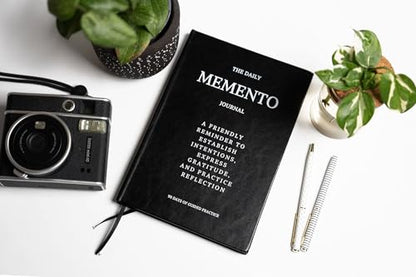 The Daily Memento Journal - 90 Day Guided Gratitude & Reflection Journal for Self Care, Mindfulness, Habit Tracking, and Personal Growth for Men & Women - THE SERENDIPITY WAY (Black) - color: Black