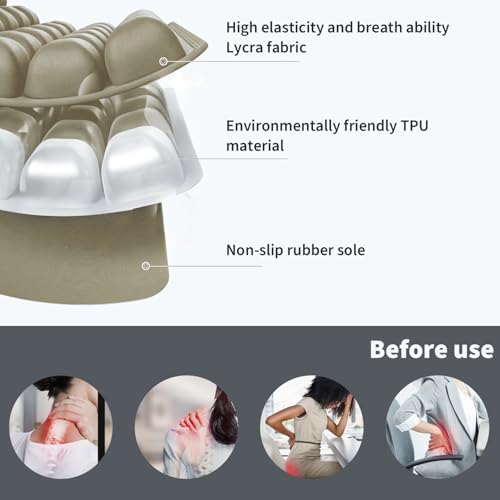 Travel Cushion, 3D Inflatable Airplane Seat Cushion, Car Portable Breathable Comfort Cushion,Office Wheelchair Pad, Camping Seat Mat (Khaki-36) - color: Khaki-36