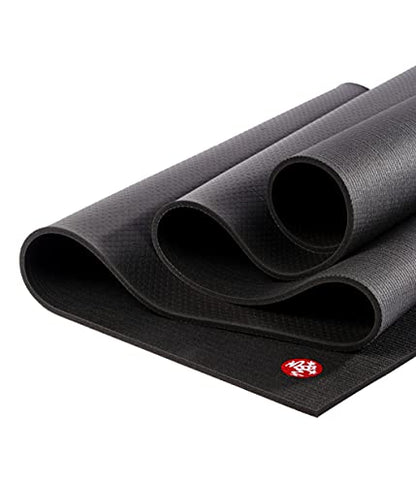 Manduka PRO Yoga Mat - 6mm | Lifetime Durability | Hygienic Construction | Premium Studio Quality | Teacher Approved - color: Black, size: 68" x 26"
