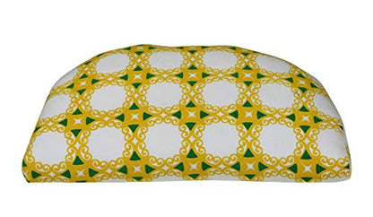 Maji Sports Om Zafu Cotton Yoga Meditation Pillow (Yellow Green Tile)