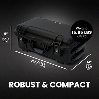 NANUK 935 Pro Photo with N-Cubik – Waterproof Travel Camera Hard Case with 13L N-Cubik Insert and Wheels, 22” x 14” x 9”, Dustproof and Impact-Resistant, Airline Carry-On Approved – Black - size: 935 with 1 Mobile Organizer
