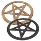 Garneck 2pcs Wooden Pentacle Altar Decor Ritual Object for Home Office and Restaurant for Sacrifice Supplies Wall and Table Decoration Brown Black