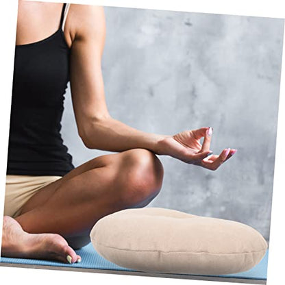 Hemoton Portable Meditation Cushion Comfortable Yoga Pillow for Sitting Floor Tatami Mat for Indoor Use Creative Design Grey for Meditation and Relaxation
