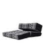 Leewadee Foldable Floor Mattress – 2 in 1 Floor Meditation Mat for Yoga and Relaxation, Seating Futon with Kapok - color: Cbt3 - Black