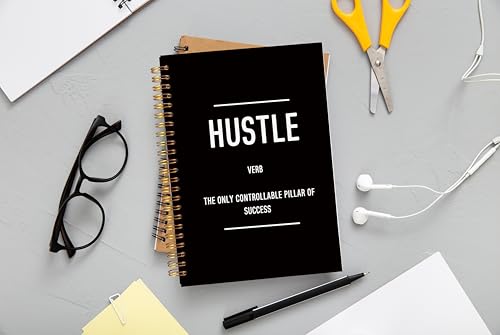 Hustle Definition Inspirational Notebook, Motivational Journal Gifts for Coworkers Women Men, Inspiring Work Spiral Notebooks 5.5x8.3 Inch - color: 21-explanation-notebook