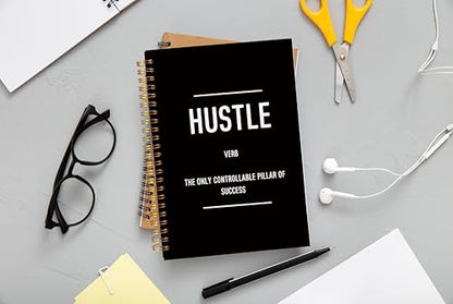 Hustle Definition Inspirational Notebook, Motivational Journal Gifts for Coworkers Women Men, Inspiring Work Spiral Notebooks 5.5x8.3 Inch - color: 21-explanation-notebook