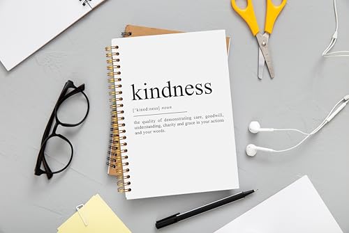 Kindness Definition Inspirational Notebook, Kindness Gifts, Motivational Journal for Women Men, Inspirational Spiral Notebooks 5.5x8.3 Inch - color: 16-explanation-notebook