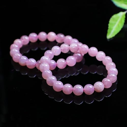 Rose Quartz Bracelet, 8mm Natural Gemstone Love Stone Jewelry Anxiety Relief & Meditation Support Heart Chakra Balance Valentine’s Mother’s Day Gift for Her - color: Purple horse powder