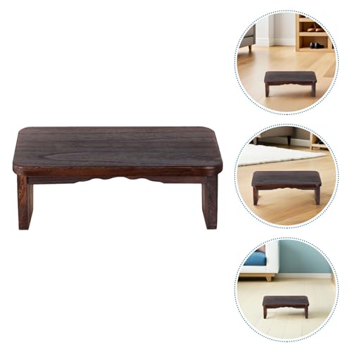 Outanaya Meditation Stool Wooden Kneeling Bench Solid Wood Prayer Bench Non-Folding Zen Sitting Stool for Home Temple Meditation and Prayer Sessions