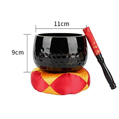 Singing Bowl Tibetan Buddhist Singing Bowl Hand Hammer Yoga Copper Gift Bowl(E) - color: E
