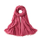 Pashmina Shawl Party Wraps Evening Dress Bridesmaid Long Cotton Scarves for Wedding - color: Rose Red 09