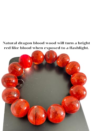 Red Sandalwood Beads Bracelet, Handmade Natural wood for gifts, Rare wood for gifts,Mala Prayer Bracelet, Handmade Dragon Bloodwood Rosary Bracelet 16mm