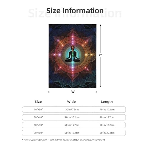 Mandala Yoga Meditative Gift Blanket Throw Blanket Lightweight Cozy Plush Bed Blanket for Bedroom Living Rooms Sofa All Season 50"x40" - size: 50"x40"