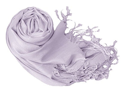 Peach Couture Women’s Pashmina Shawl Wrap – Warm Long Large Scarf for Evening Dress, Bridesmaid, Wedding & Bridal Wear - color: Iced Lavender