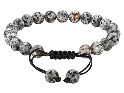 Amazing Gemstone Yooperlite Bracelet for Women Men's Gifts - Protection Healing Crystal Bracelet - 8mm Gemstone Beaded Adjustable Bracelet Pulseras Para Hombres Mujer Stocking Stuffers - color: Yooperlite