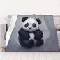 Panda Prints Throw Blanket (320g Flannel) Anti-Pilling Warm Fuzzy Blankets for Bed Sofa Couch Travel 40x30 Inch - color: Panda, size: 40x30 Inch