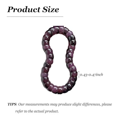 Roe Dolph Bodhi Bead Fidget Anxiety Bracelet for Women Men Chunky Stretch Beaded Mindful Jewelry Daily Reminder Gift for Mom Wife Friend - color: B2:purple