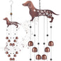 Cinnvoice 24 Inch Metal Wind Chimes for Outside Decor with S Hook, Birthday Gift for Women Men Bronze Memorial Gift with 12 Bell for Patio Garden Yard Lawn Front Yard Housewarming(Dachshund Dog) - style: Dachshund Dog