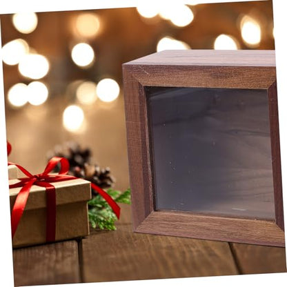 1pc Wooden Storage Box Lid for Organizing Jewelry Cosmetics and Sundries Natural Walnut Desktop Storage Case for Home and Office