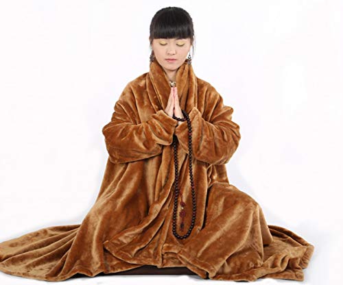 ZanYing Unisex Thickened Warm Flannel Meditation Cloak Yoga Shawls