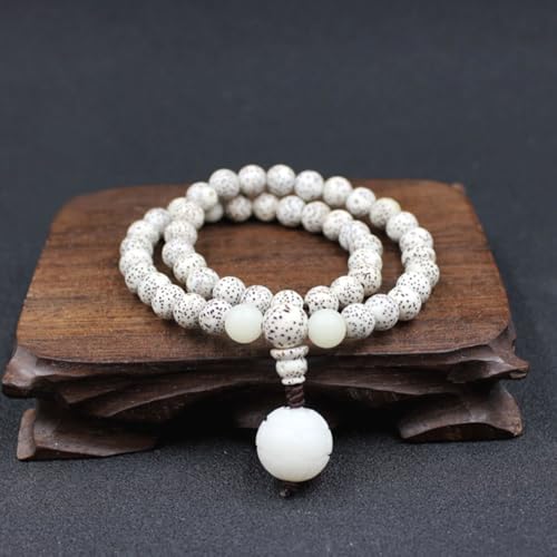 Natural Star Moon Bodhi Bracelet for Women Men Double-loop Winding Star Moon Bead Bracelet Meditatioon Healing Anxiety Relief Energy Buddha Bead Bracelets Birthday Gift - color: Bodhi 27