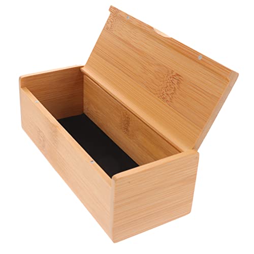 ULTECHNOVO Bamboo Storage Box with Lid Wooden Crafts Organizer for Jewelry and Keepsakes Bamboo Storage Solution for Home and Office
